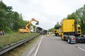 LKW umgestuerzt A 1 Rich Saarbruecken P164